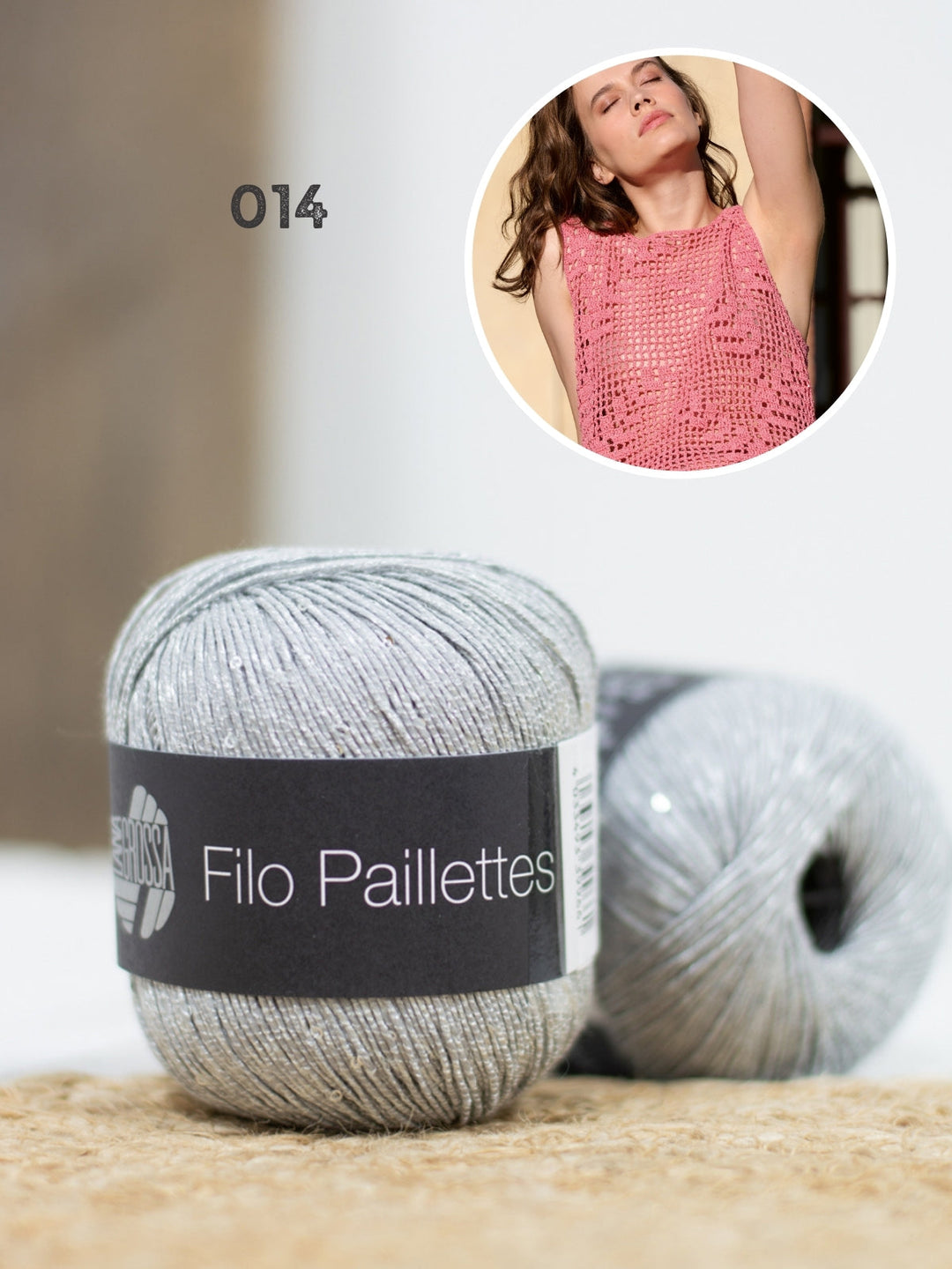 Häkelpaket Filo Paillettes Top