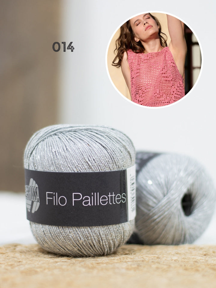 Häkelpaket Filo Paillettes Top