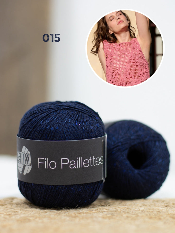 Häkelpaket Filo Paillettes Top