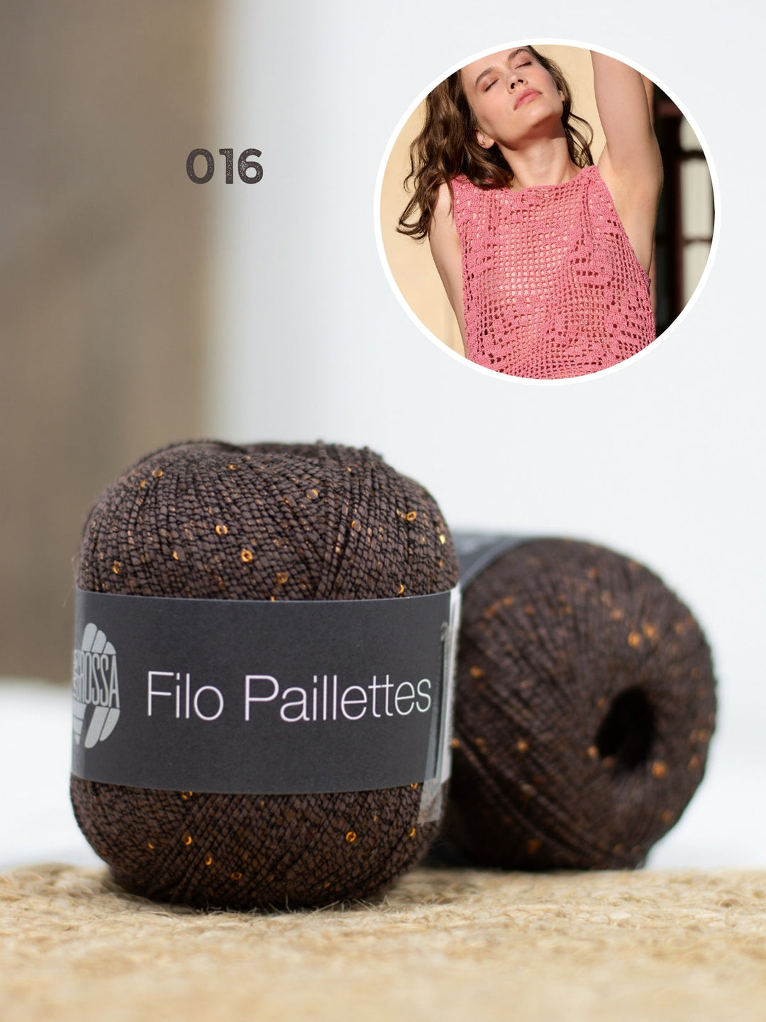 Häkelpaket Filo Paillettes Top