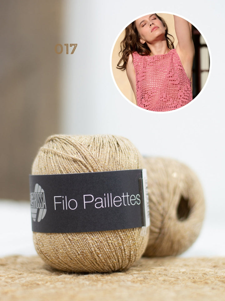 Häkelpaket Filo Paillettes Top