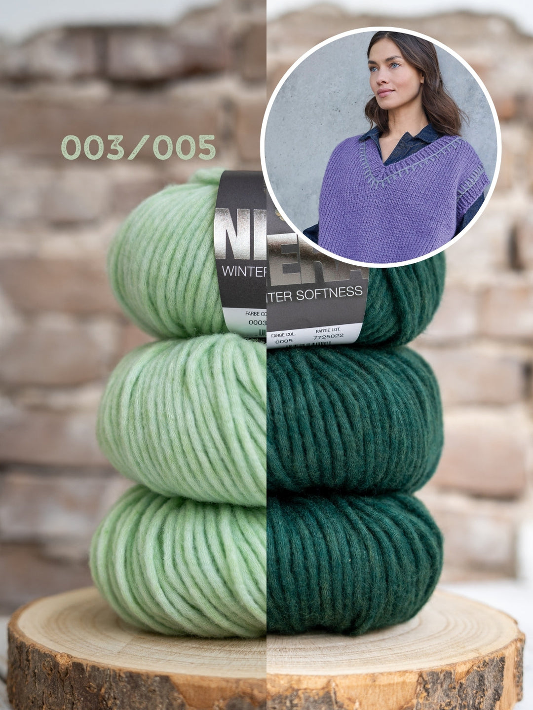 Strickpaket Winter Softness Top-down Pullunder mit V-Ausschnitt