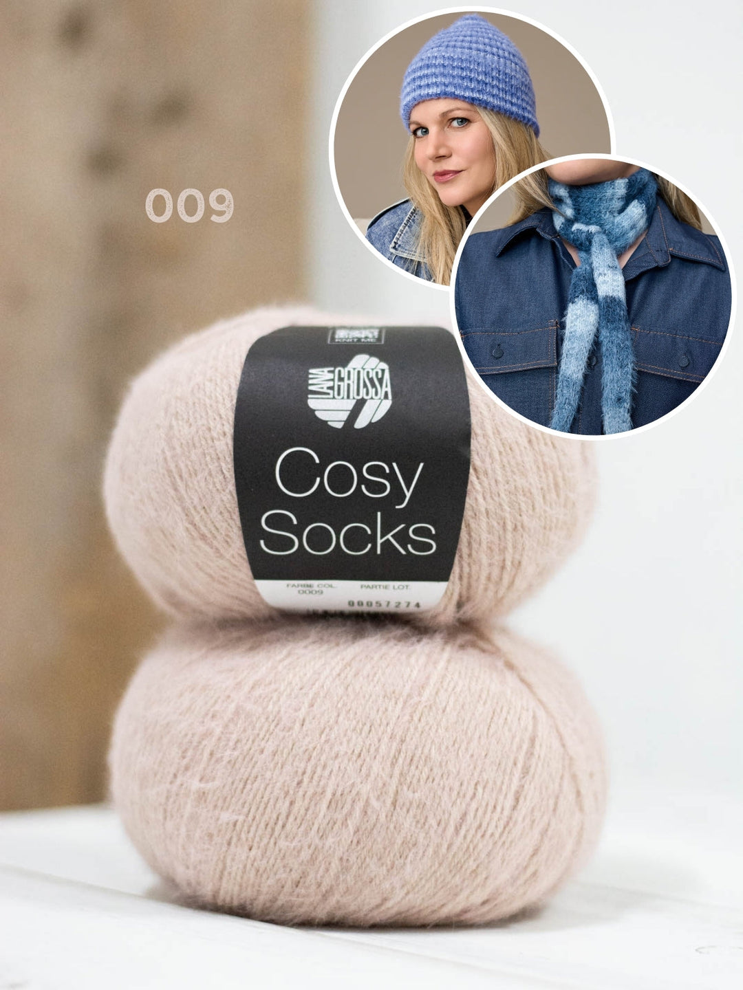 Strickpaket Cosy Socks Set (Minischal + Mütze)