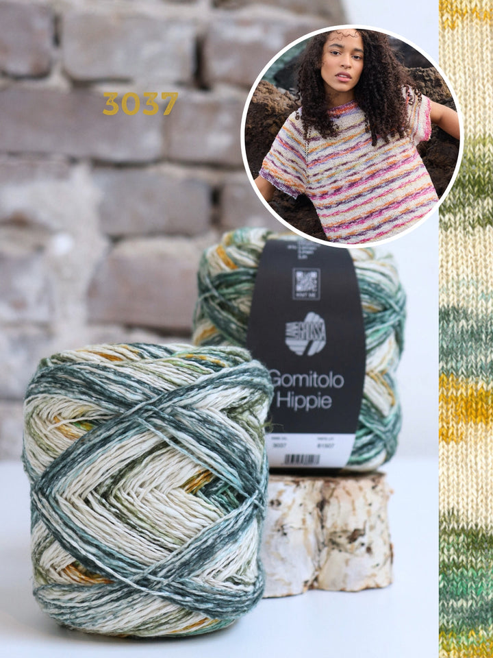 Strickpaket Gomitolo Hippie Top-Down Shirt