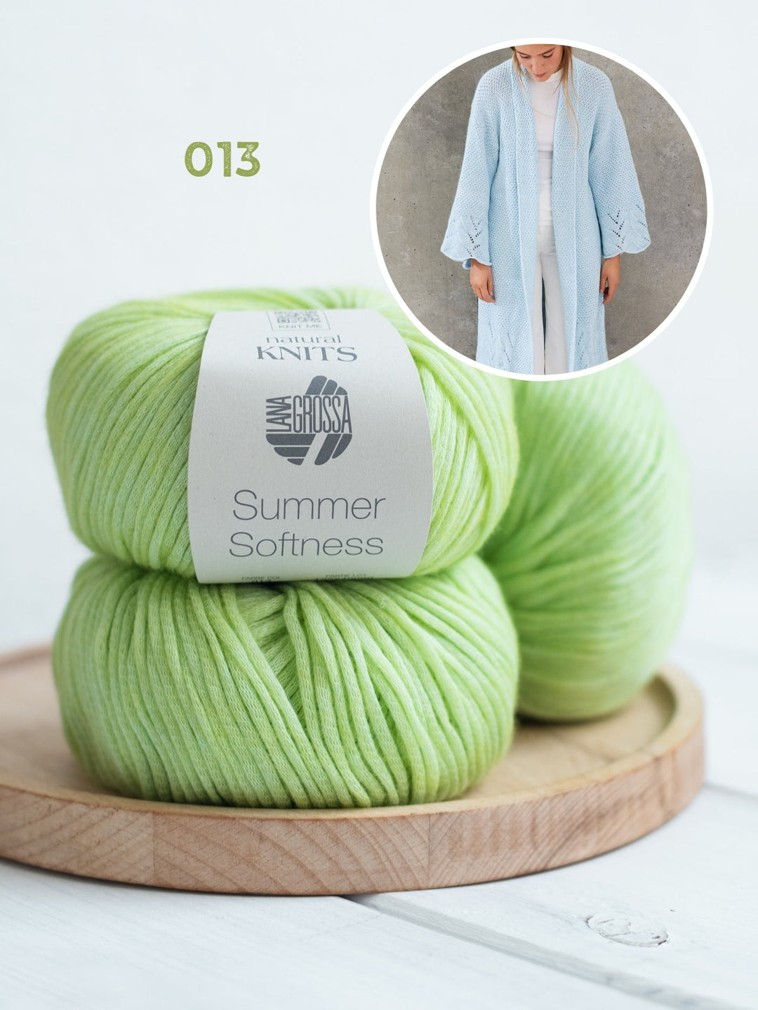 Strickpaket Summer Softness Mantel mit Ajourmuster