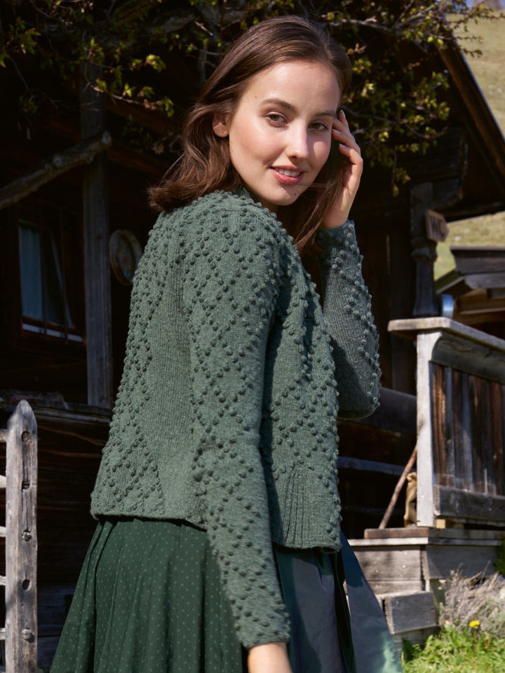 Strickpaket Cashmere 16 Fine Jacke im Noppenrautenmuster