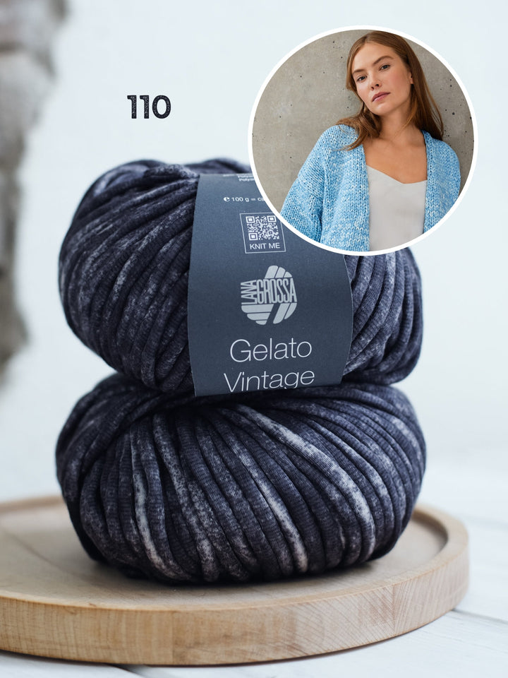 Strickpaket Gelato Vintage Jacke mit Diagonalmuster