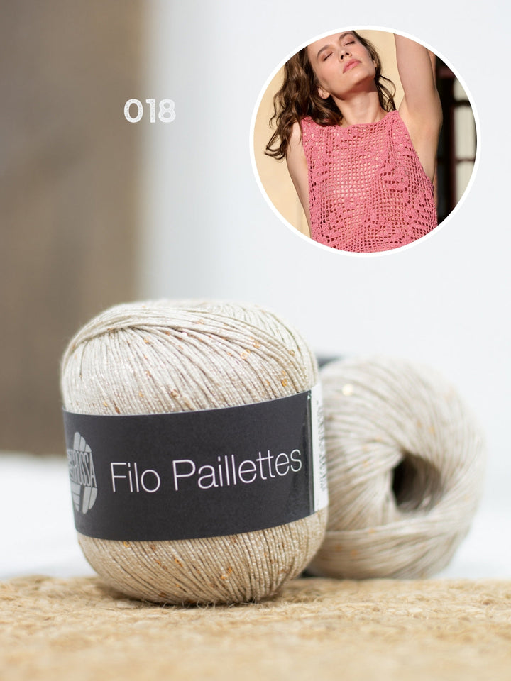 Häkelpaket Filo Paillettes Top