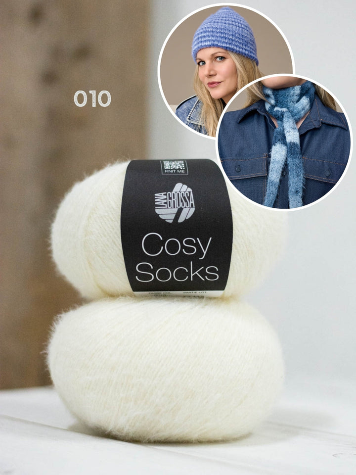 Strickpaket Cosy Socks Set (Minischal + Mütze)