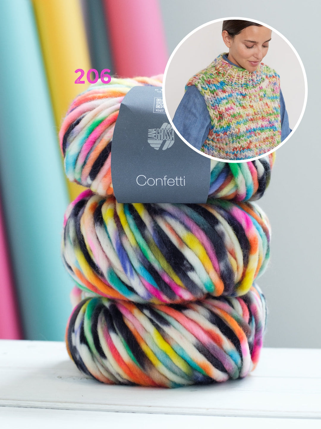 Strickpaket Confetti Pullunder