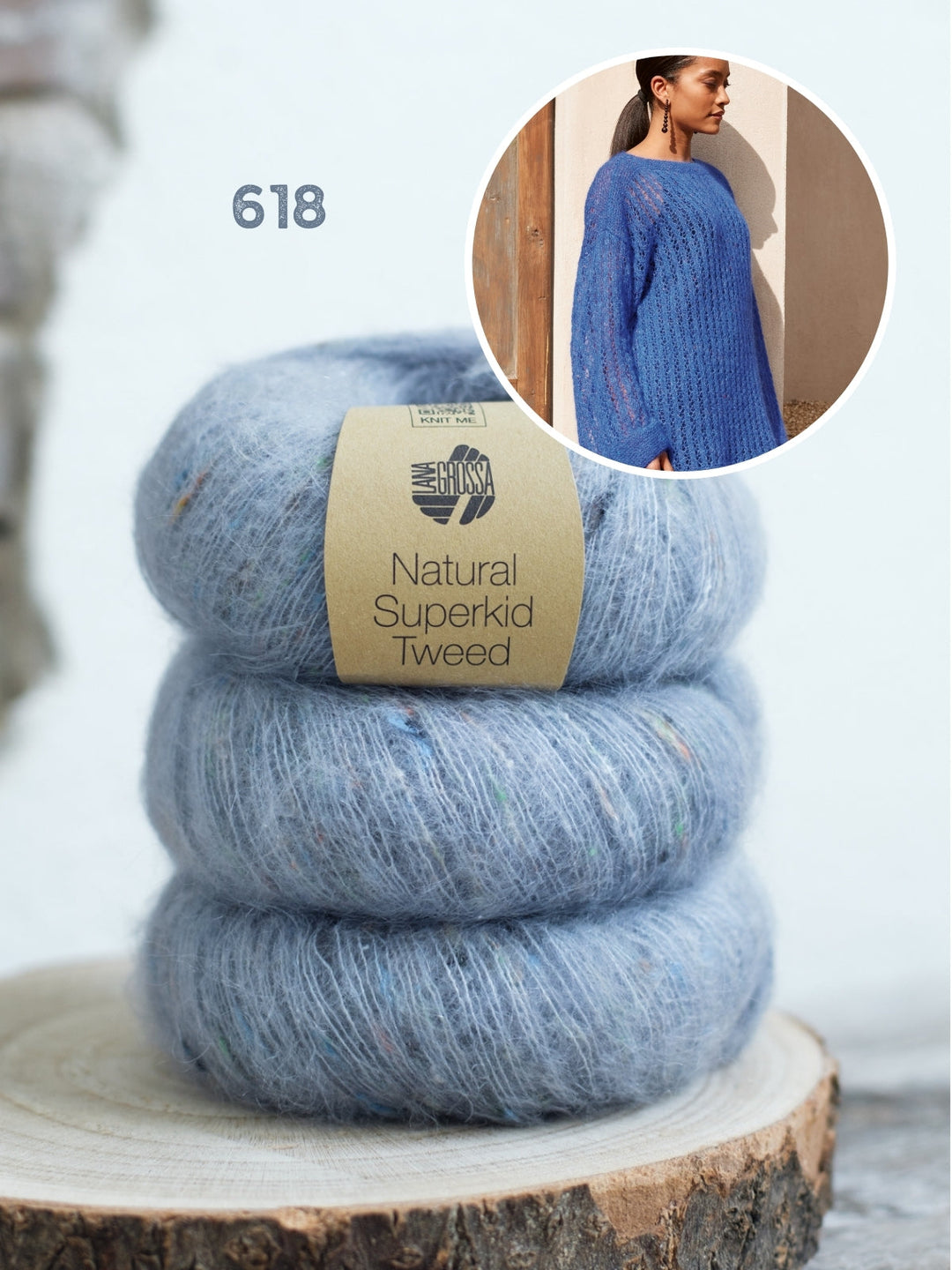 Strickpaket Natural Superkid Tweed Pullover