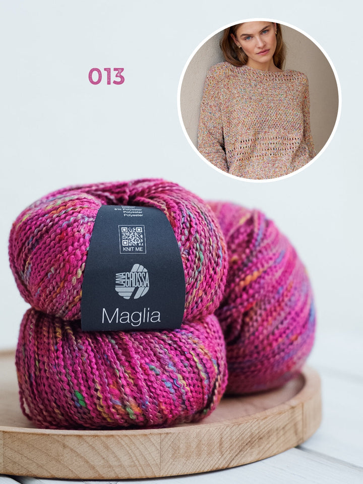 Strickpaket Maglia Pullover mit verschiedenen Strukturen