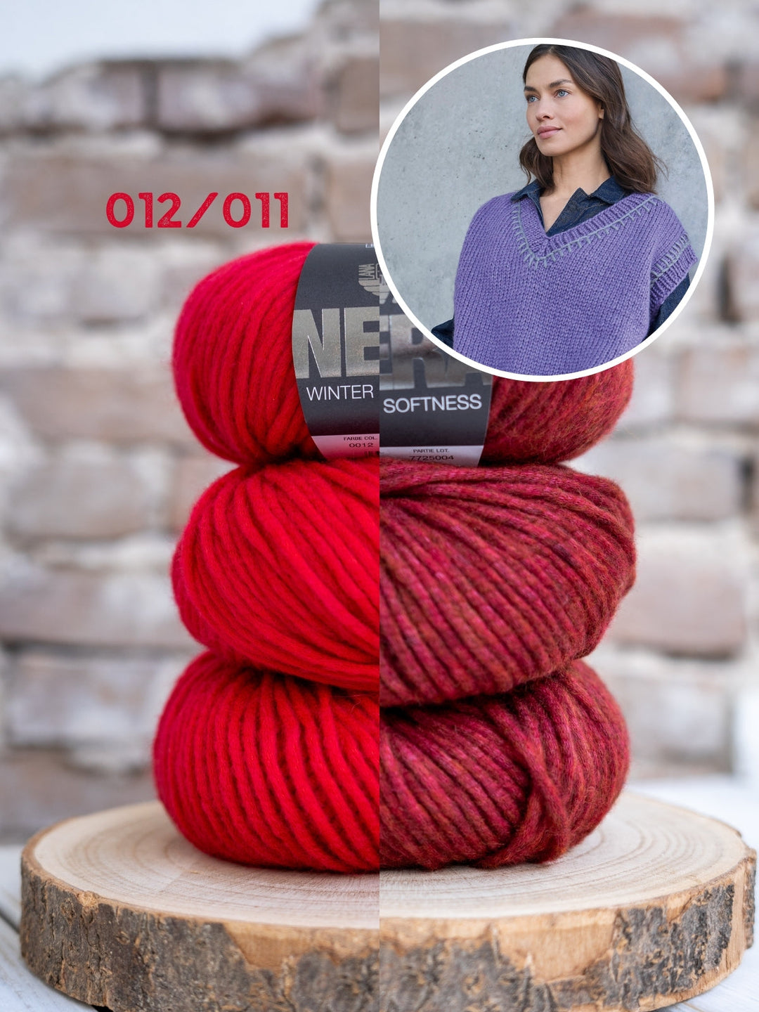 Strickpaket Winter Softness Top-down Pullunder mit V-Ausschnitt