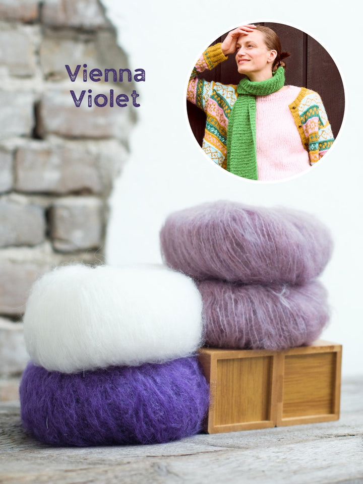 Strickpaket Brigitte no. 3 Schal mit Streifen