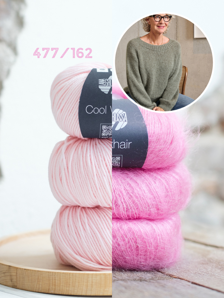 Strickpaket Classy Raglan Sweater - Cool Wool Silkhair