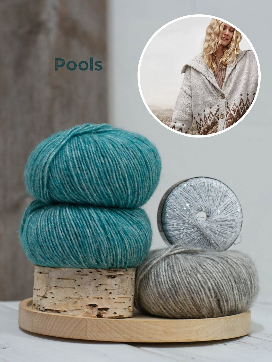 Strickpaket Natural Alpaca Pelo Glamour Raglanjacke