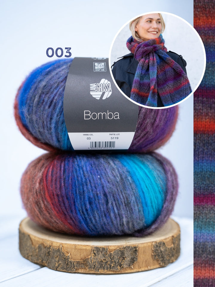 Strickpaket Bomba Zopfschal