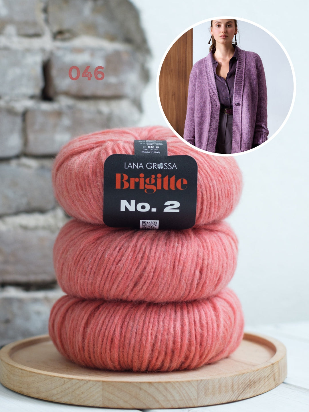 Strickpaket Brigitte No. 2 V-Ausschnitt Jacke