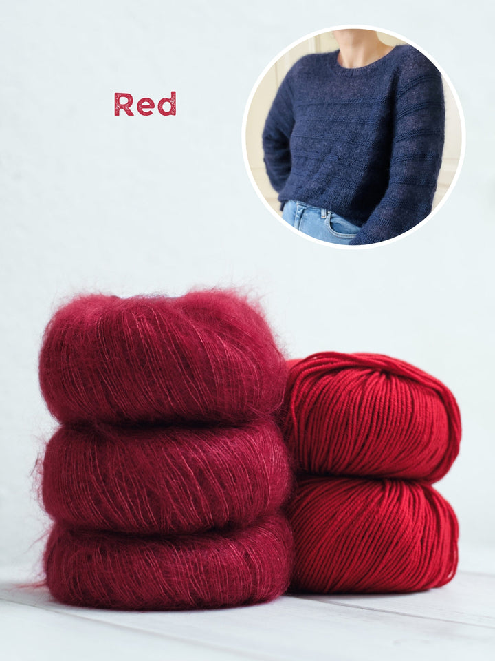 Strickpaket Charles Sweater - Kolibri by Johanna