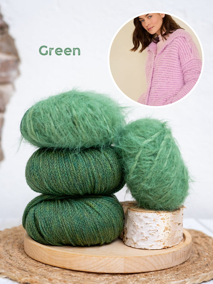 Strickpaket Basta Cool Merino gestreifte Jacke