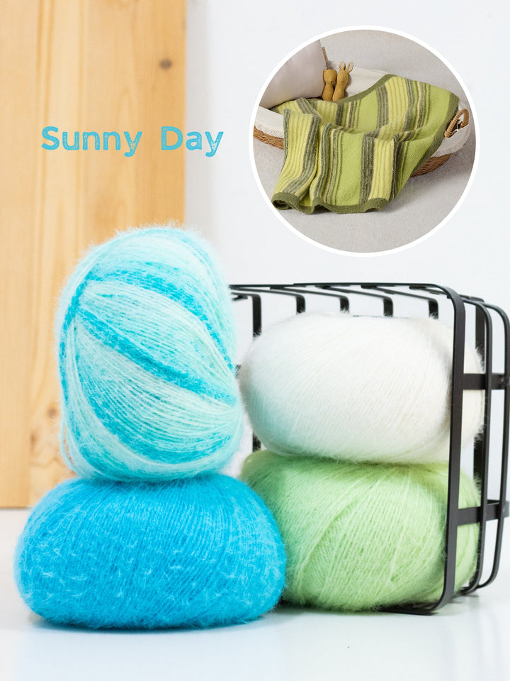 Strickpaket Cosy Socks Gestreifte Decke