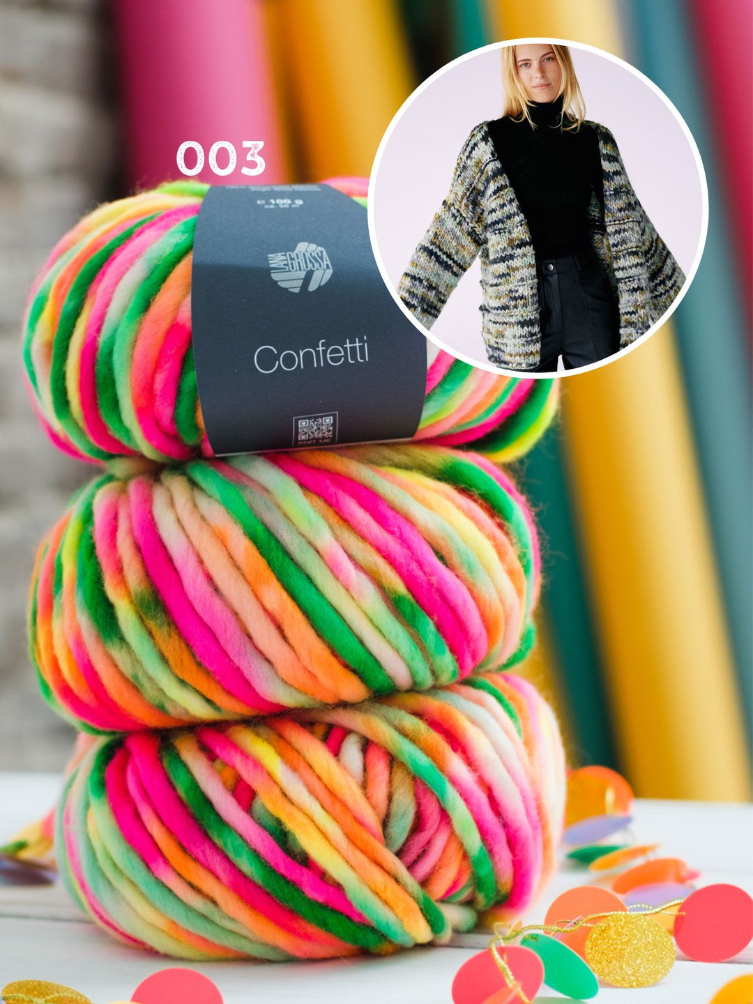 Strickpaket Cardigan aus Confetti