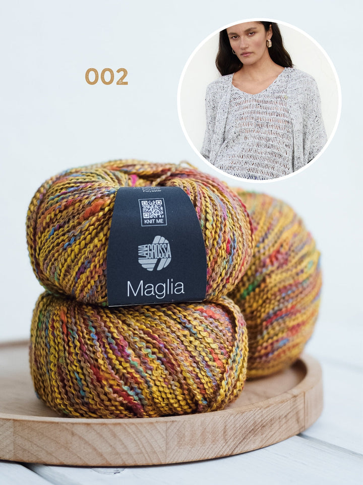 Häkelpaket Maglia Top mit V-Ausschnitt