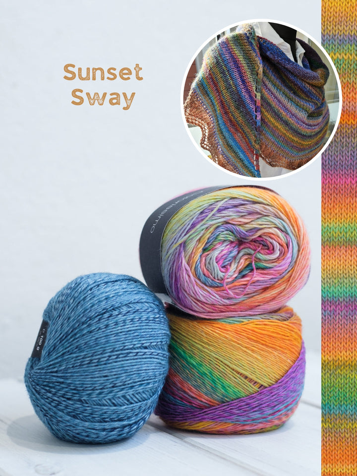Strickpaket Lizas Tuch Silberfarn - Colorissimo