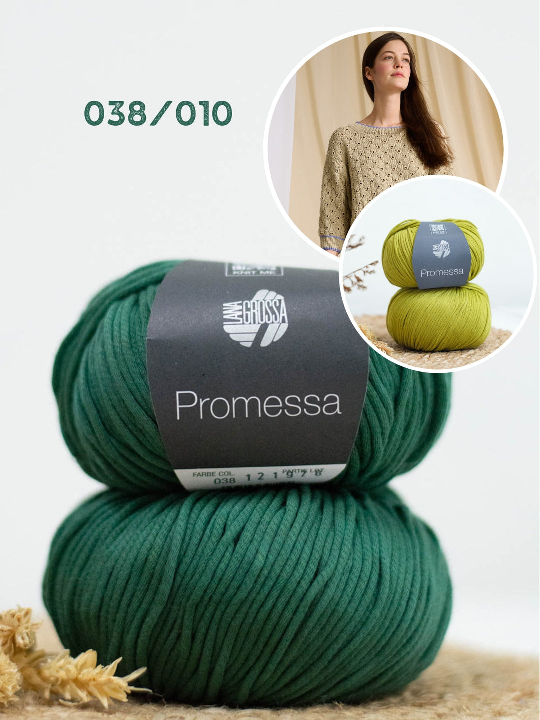 Strickpaket Promessa Pullover mit Lochmuster