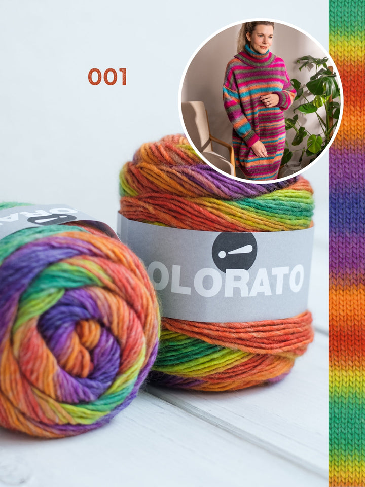 Strickpaket Colorato Kleid