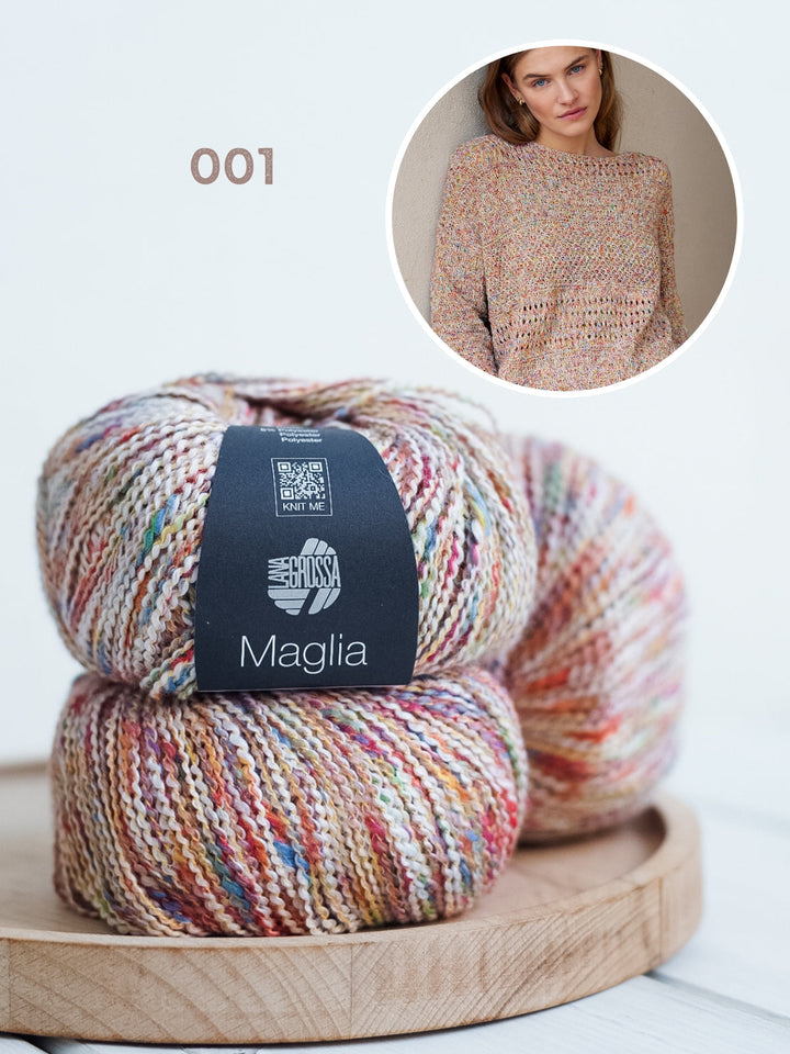 Strickpaket Maglia Pullover mit verschiedenen Strukturen