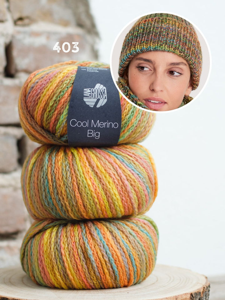Strickpaket Cool Merino Big Color Mütze