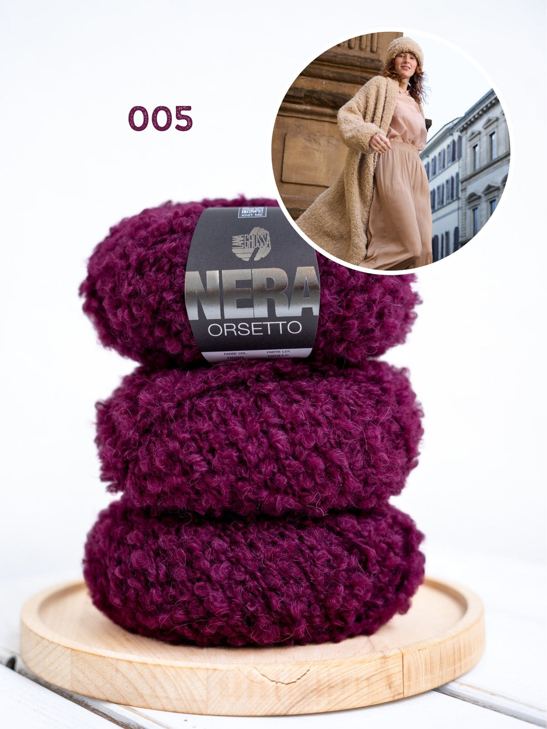 Strickpaket Orsetto langer Mantel