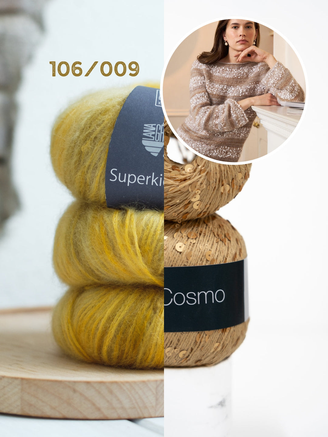 Strickpaket Superkid Seta Cosmo Top-down Streifenpullover