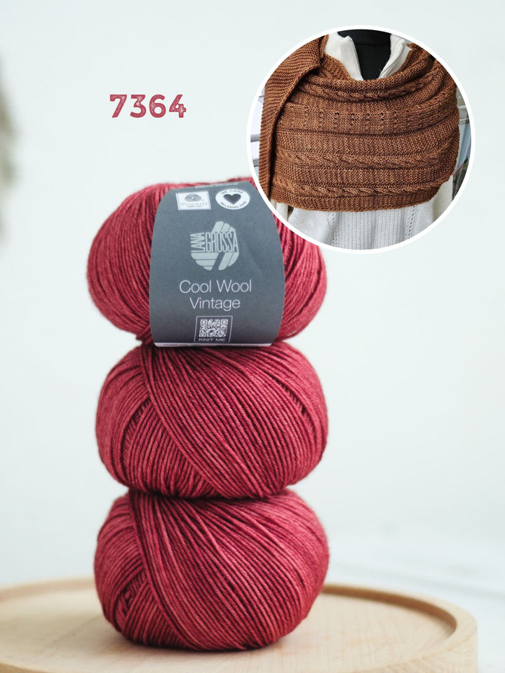 Strickpaket Lizas Tuch Orange Night - Vintage