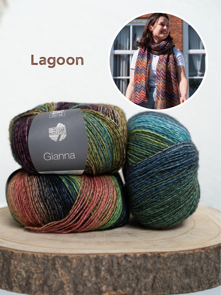 Strickpaket Full Color Schal - Gianna