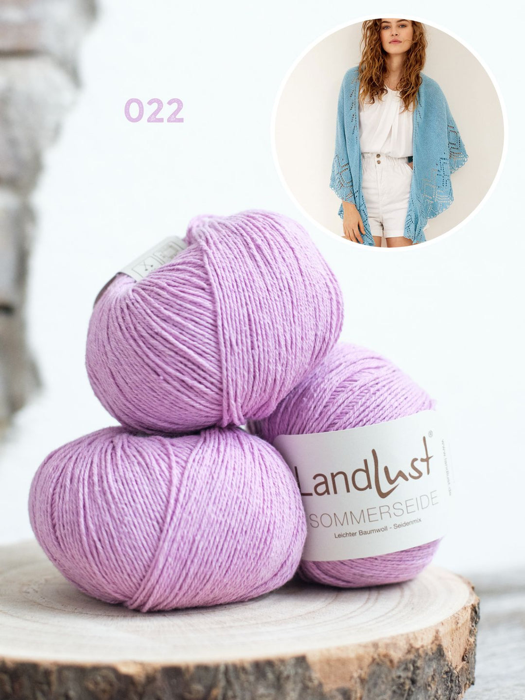 Strickpaket Landlust Sommerseide Dreieckstuch