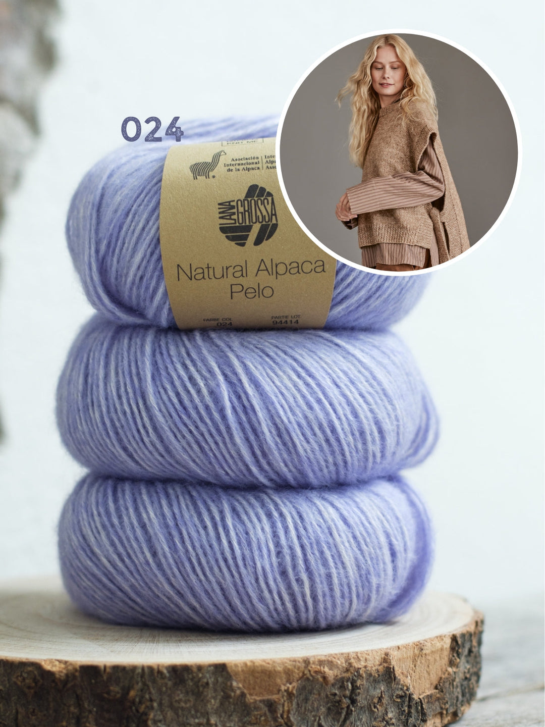 Strickpaket Natural Alpaca Pelo Slipover