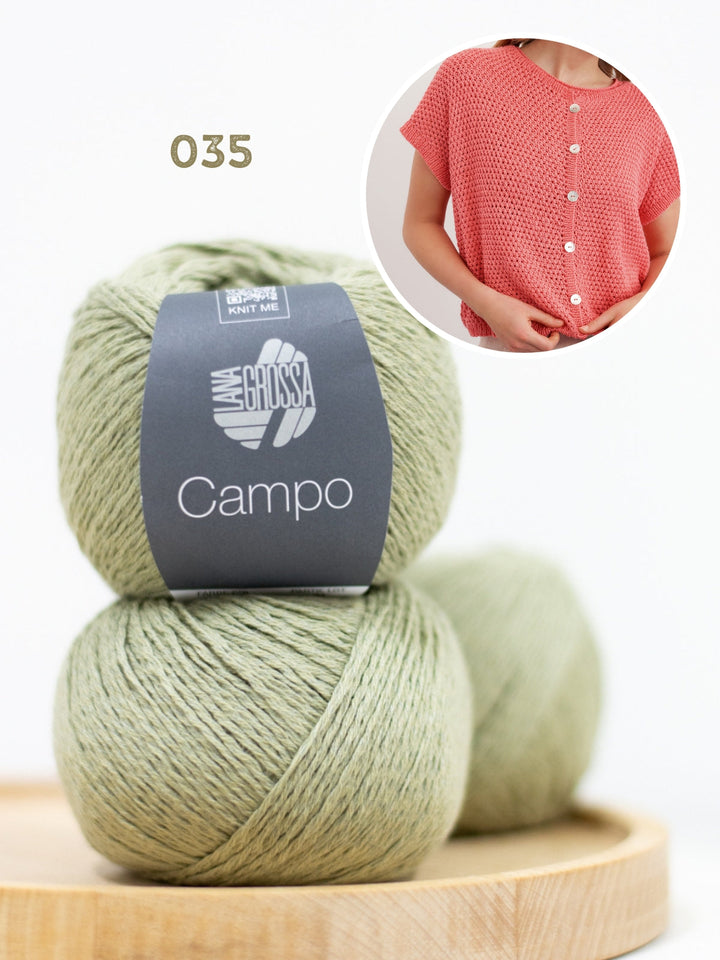 Strickpaket Campo Jacke im Reismuster
