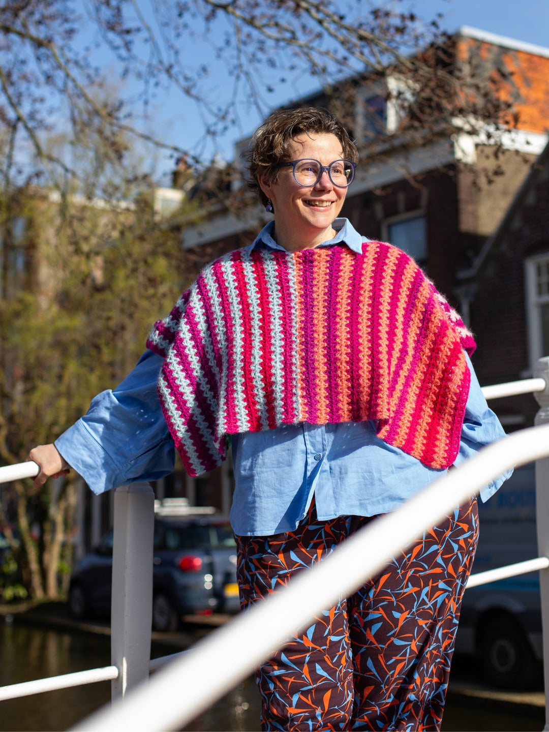 Häkelpaket Poncho Color Waves
