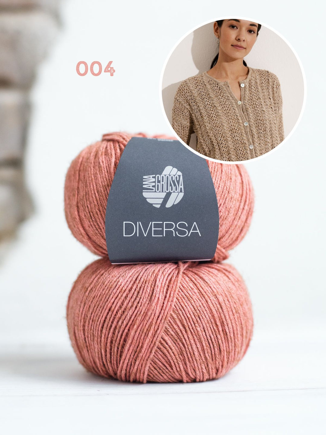 Strickpaket Diversa Jacke im Ajourmuster