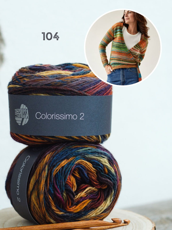 Strickpaket Colorissimo Wickeljacke