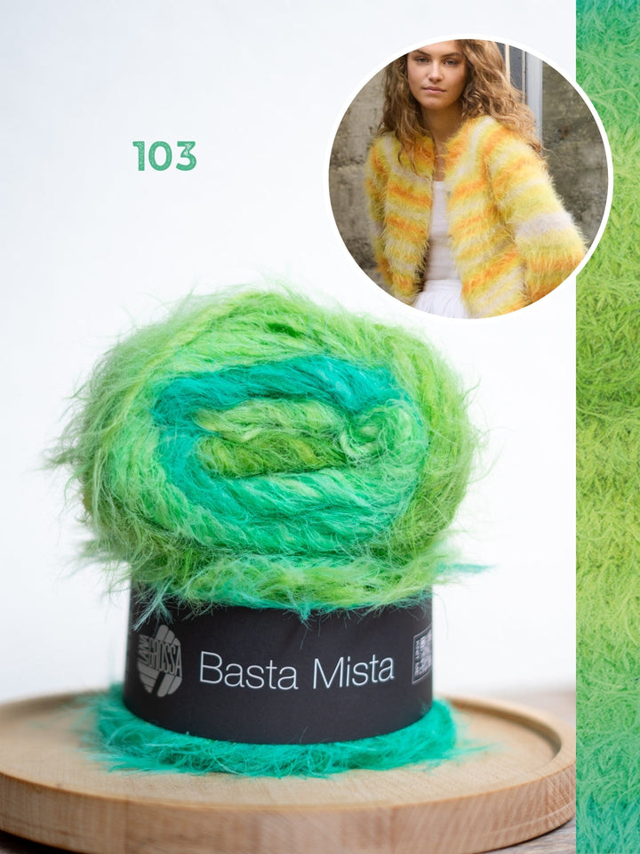 Strickpaket Basta Mista Raglanjacke - Top-down