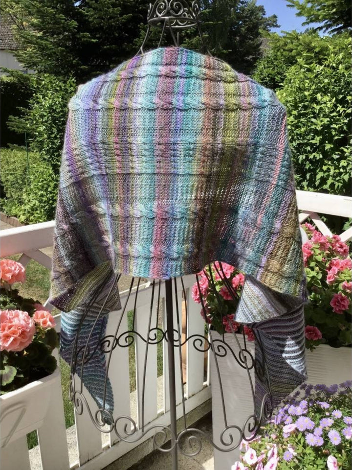 Strickpaket Lizas Tuch Orange Night – Colorissimo & Ecopuno