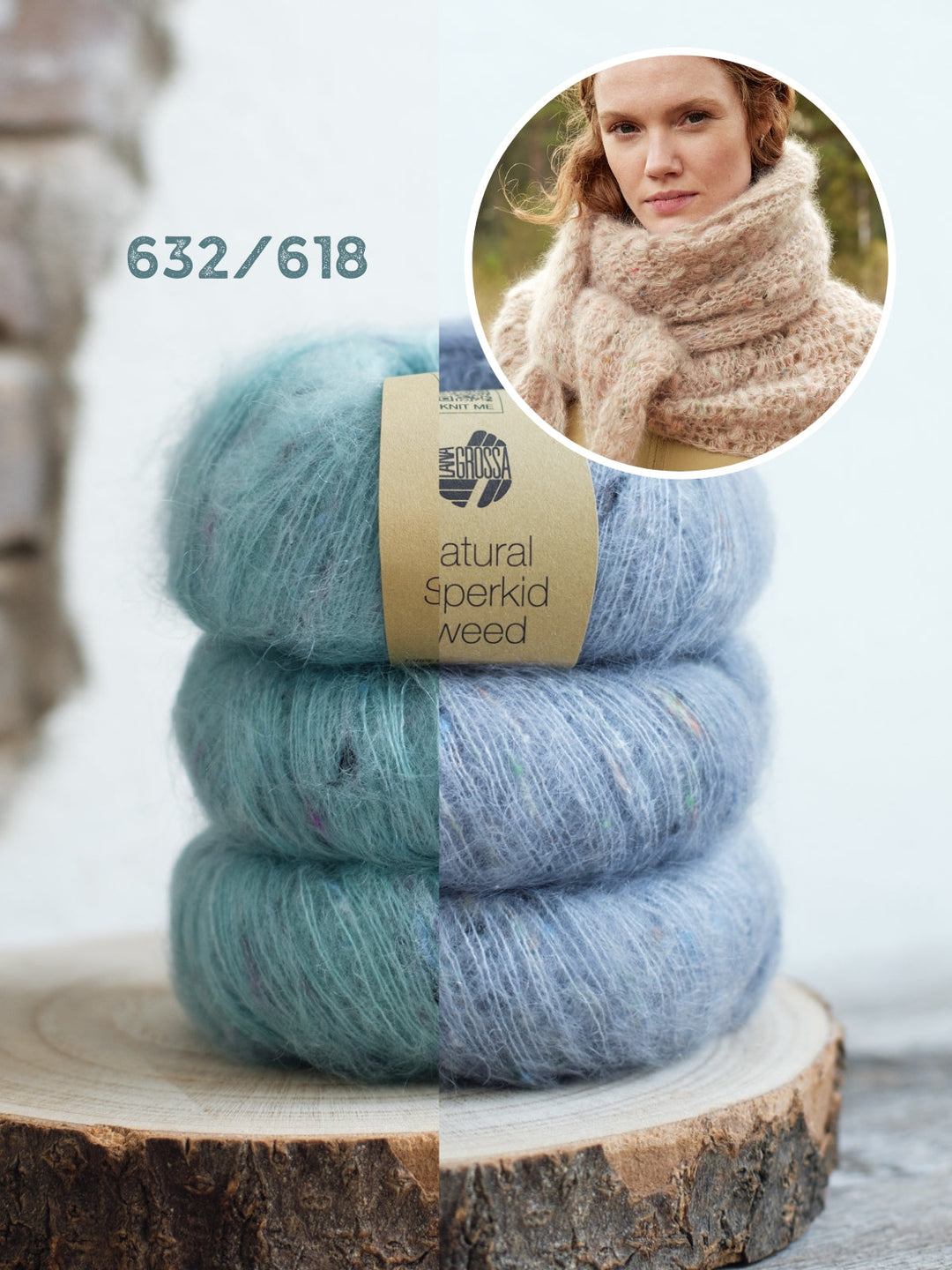 Häkelpaket Natural Superkid Tweed - Strukturtuch