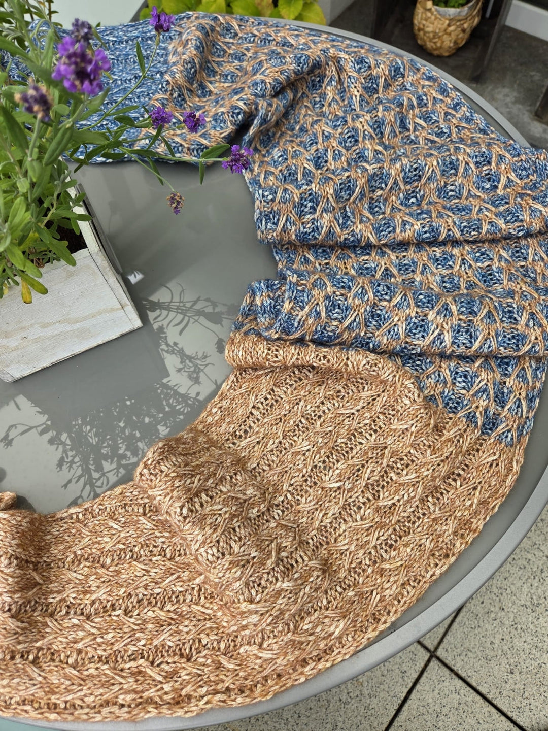 Strickpaket Lizas Solo Lino Scarf - Bottoni