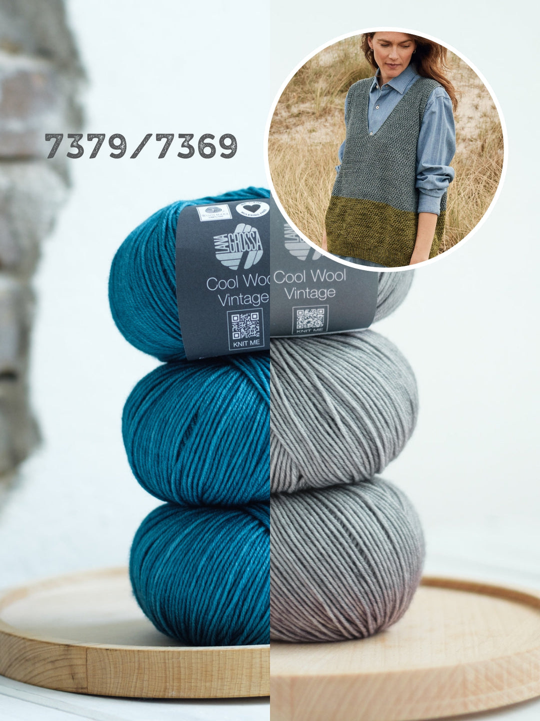 Strickpaket Cool Wool Vintage Pullunder