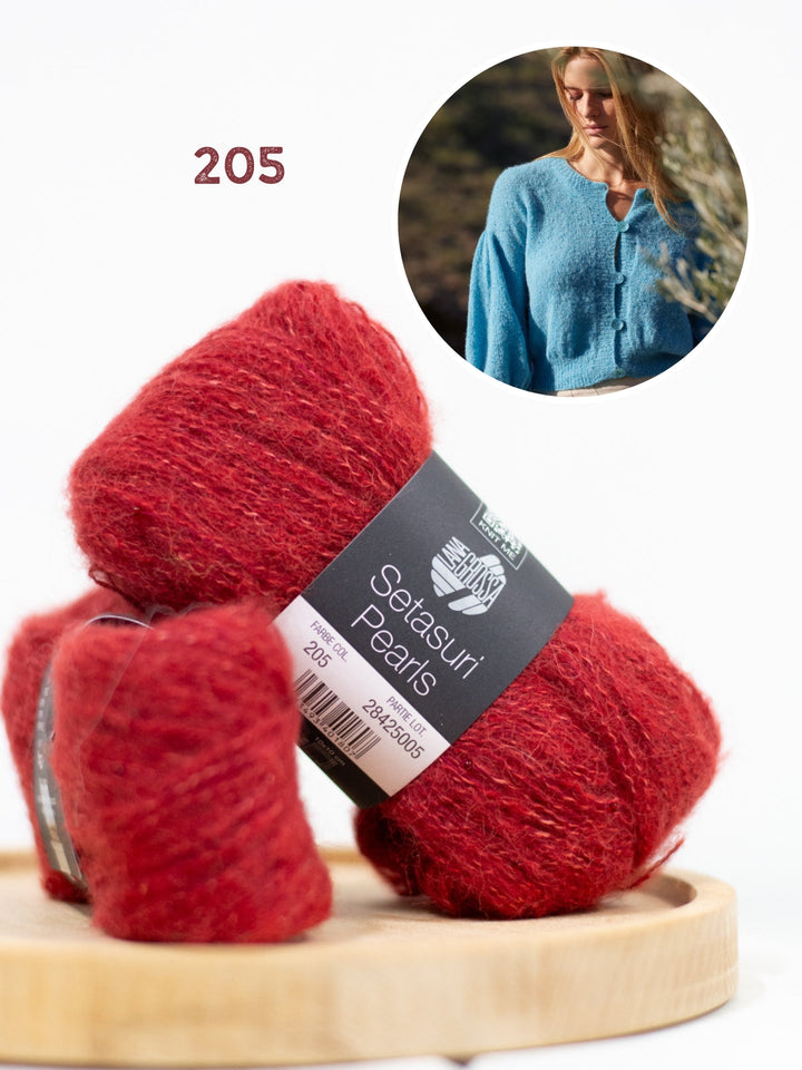 Strickpaket Setasuri Pearls Jacke Top Down