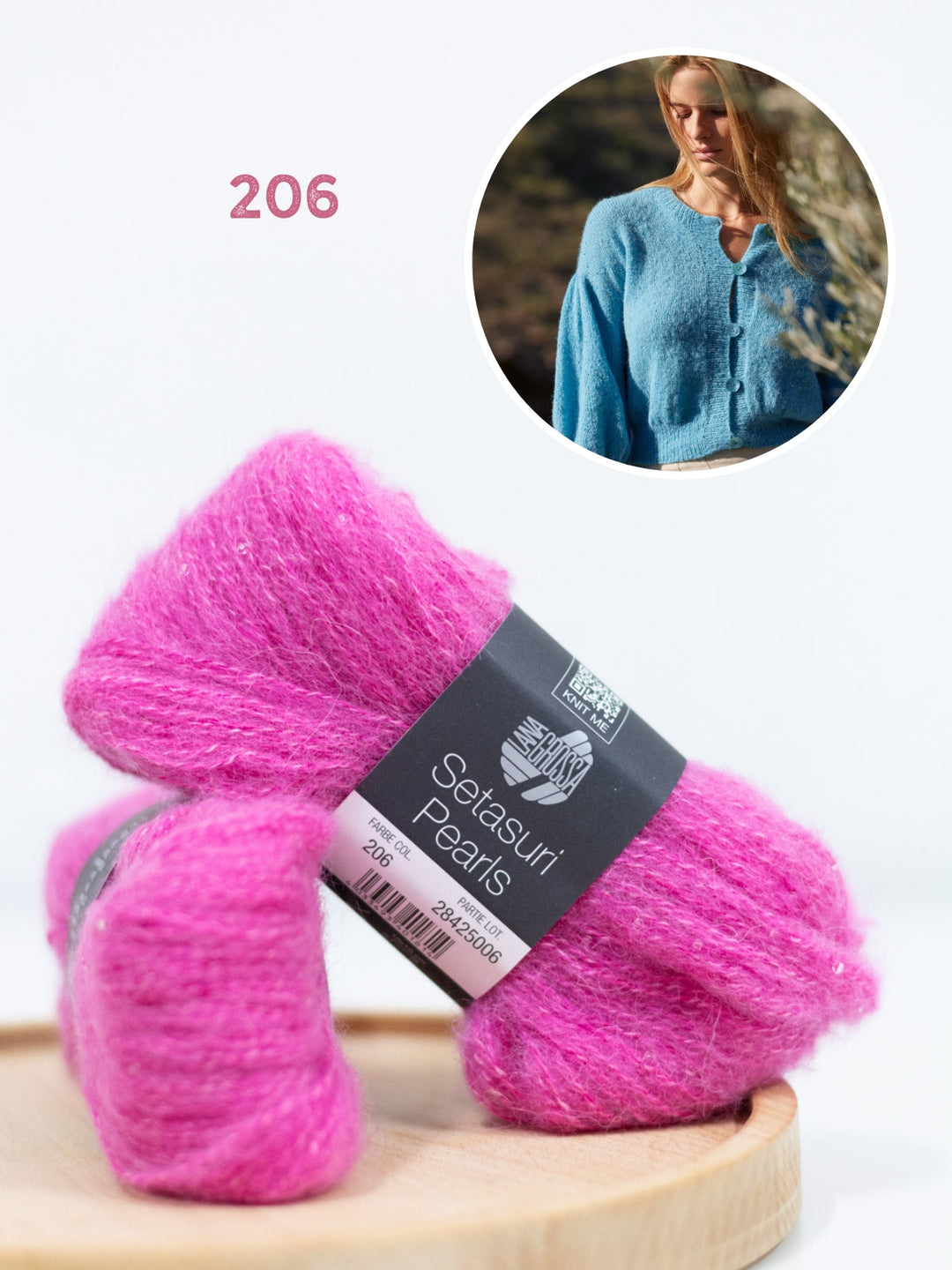 Strickpaket Setasuri Pearls Jacke Top Down