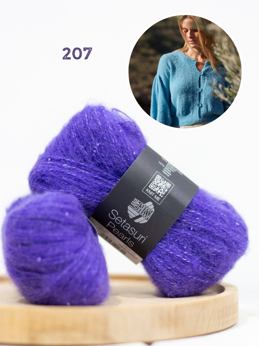 Strickpaket Setasuri Pearls Jacke Top Down